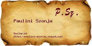 Paulini Szonja névjegykártya